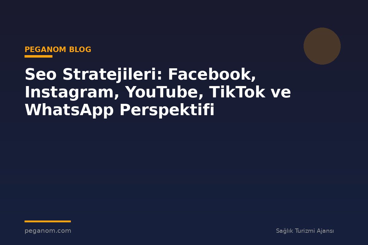 Seo Stratejileri: Facebook, Instagram, YouTube, TikTok ve WhatsApp Perspektifi
