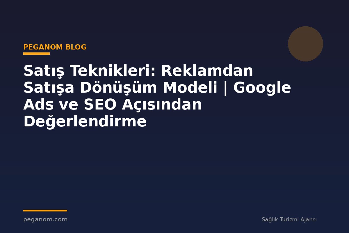 Satış Teknikleri: Reklamdan Satışa Dönüşüm Modeli | Google Ads ve SEO Açısından Değerlendirme