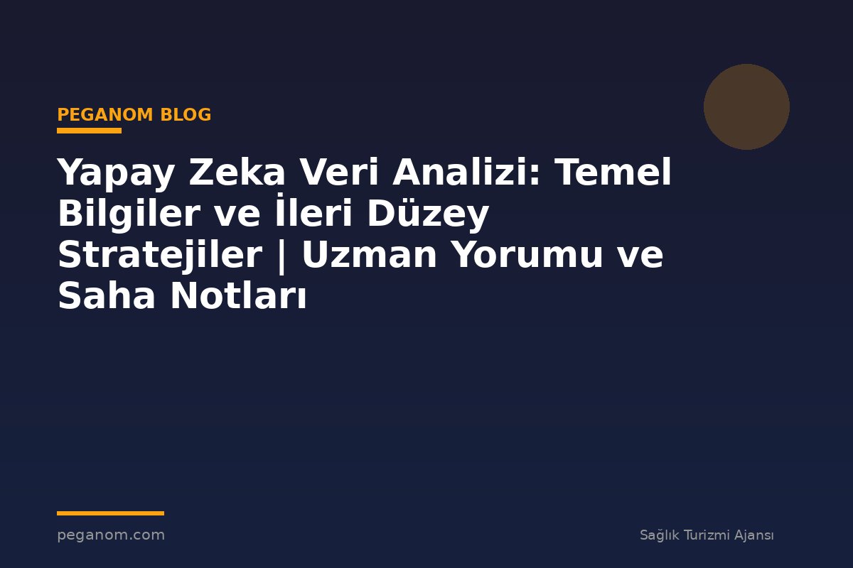 Yapay Zeka Veri Analizi: Temel Bilgiler ve İleri Düzey Stratejiler | Uzman Yorumu ve Saha Notları