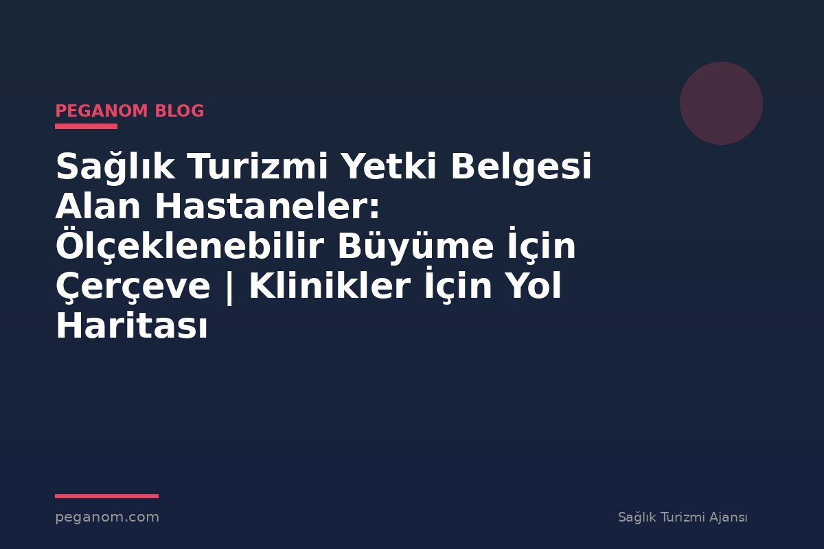 Sağlık Turizmi Yetki Belgesi Alan Hastaneler: Ölçeklenebilir Büyüme İçin Çerçeve | Klinikler İçin Yol Haritası