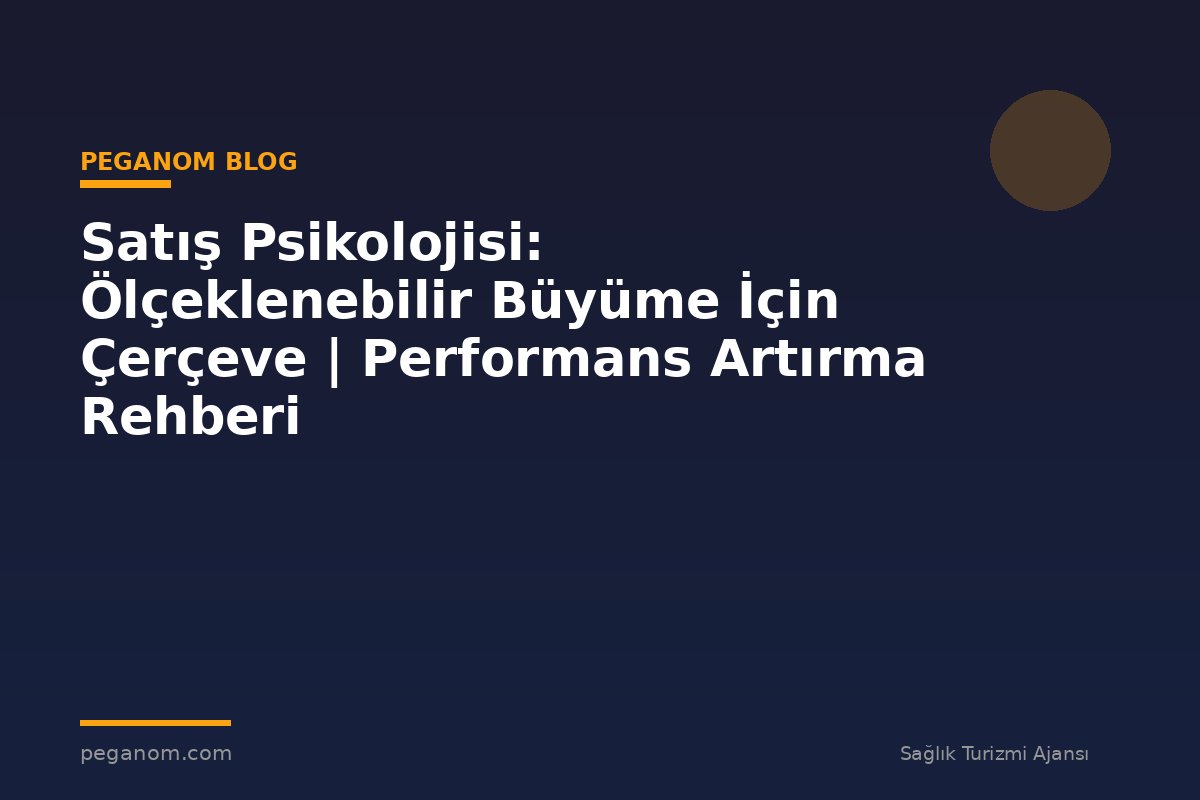 Satış Psikolojisi: Ölçeklenebilir Büyüme İçin Çerçeve | Performans Artırma Rehberi