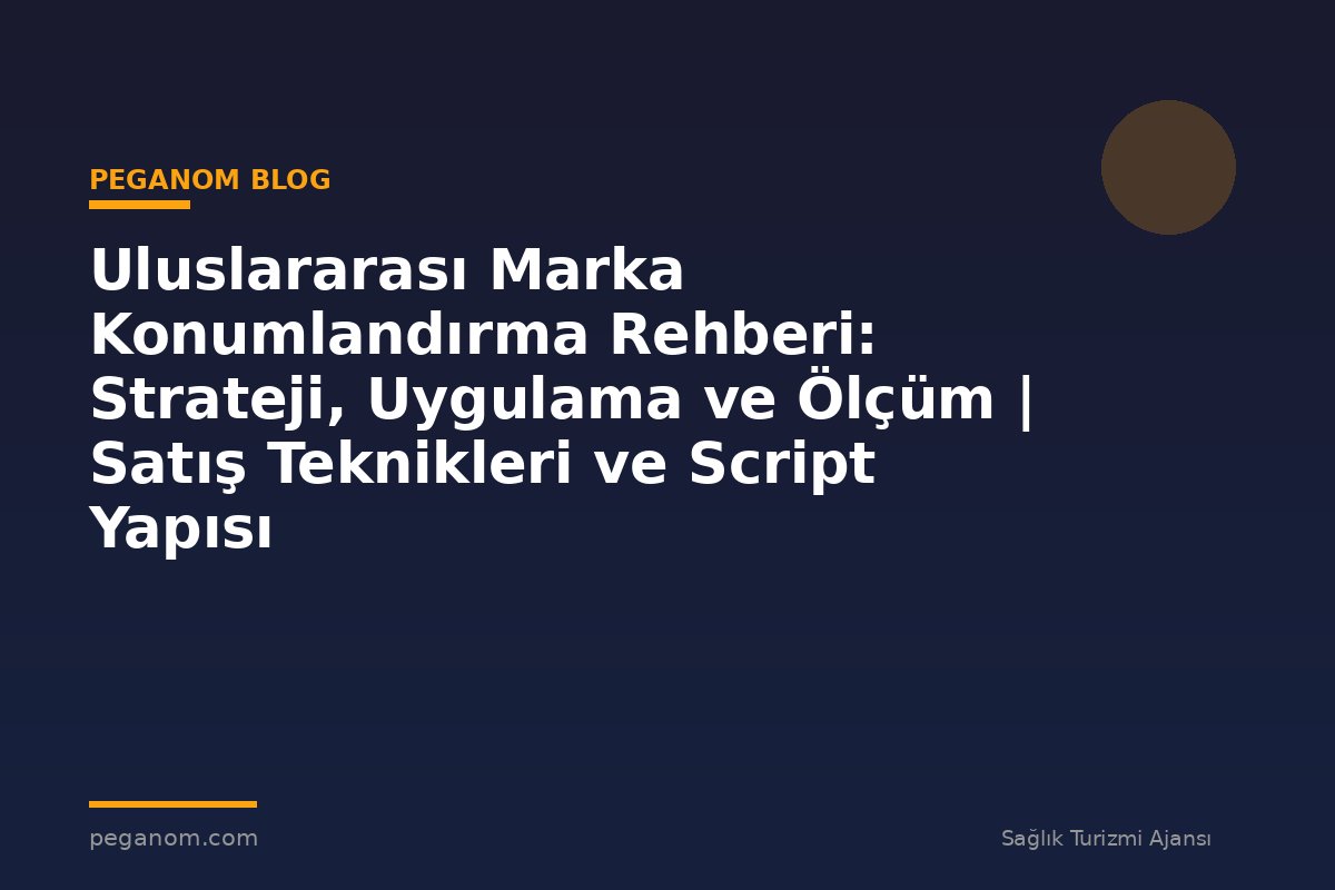 Uluslararası Marka Konumlandırma Rehberi: Strateji, Uygulama ve Ölçüm | Satış Teknikleri ve Script Yapısı