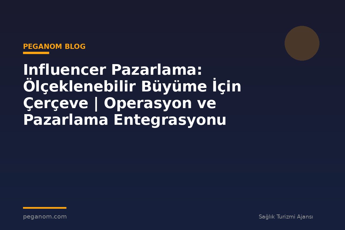Influencer Pazarlama: Ölçeklenebilir Büyüme İçin Çerçeve | Operasyon ve Pazarlama Entegrasyonu