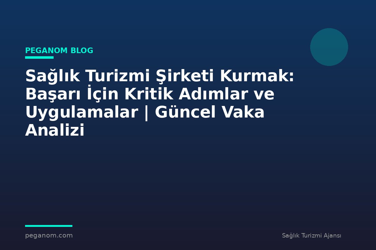 Sağlık Turizmi Şirketi Kurmak: Başarı İçin Kritik Adımlar ve Uygulamalar | Güncel Vaka Analizi