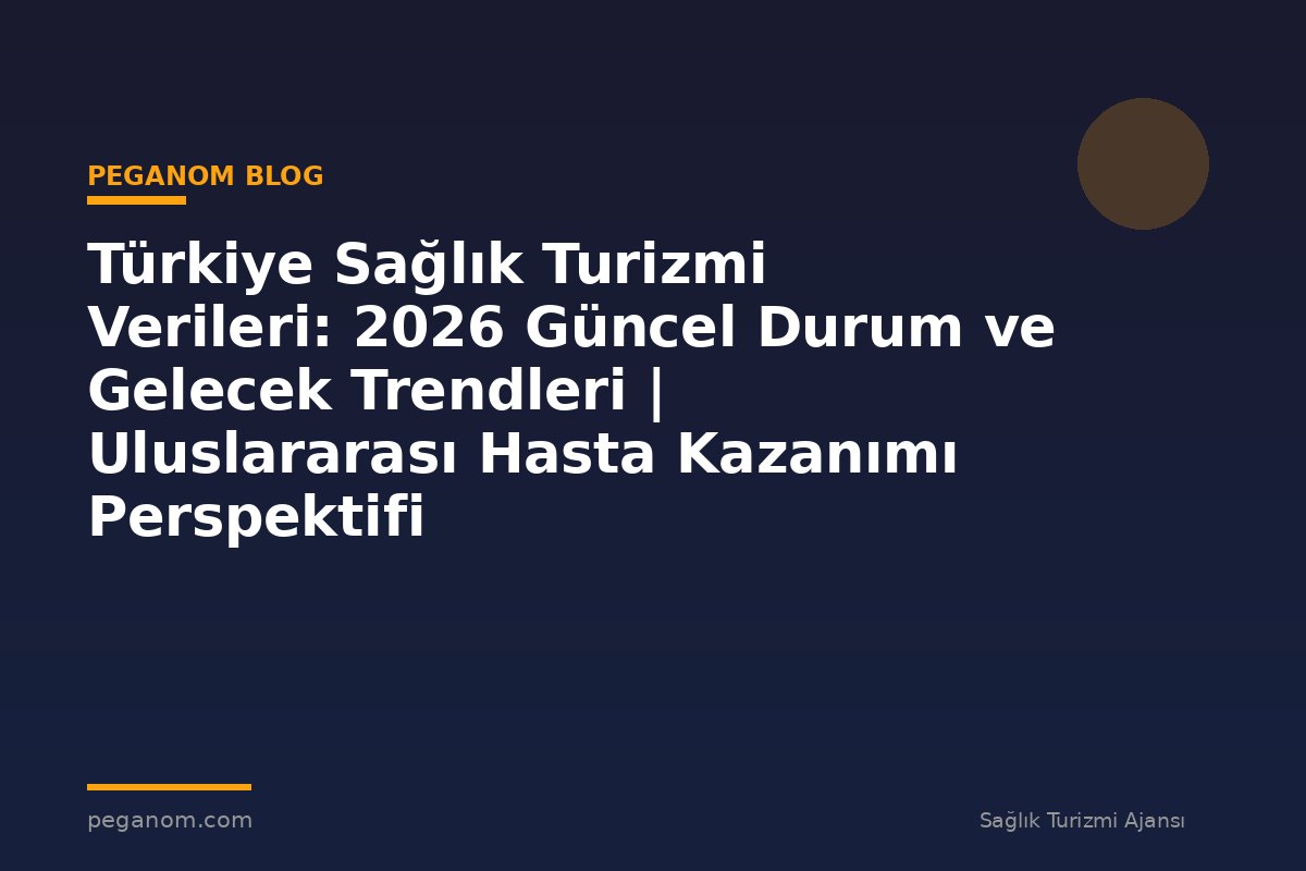 Türkiye Sağlık Turizmi Verileri: 2026 Güncel Durum ve Gelecek Trendleri | Uluslararası Hasta Kazanımı Perspektifi