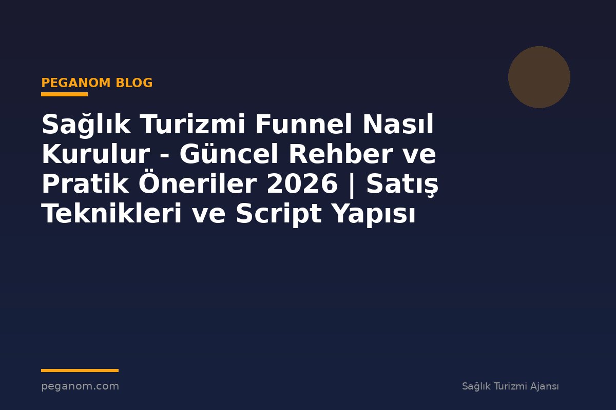 Sağlık Turizmi Funnel Nasıl Kurulur - Güncel Rehber ve Pratik Öneriler 2026 | Satış Teknikleri ve Script Yapısı