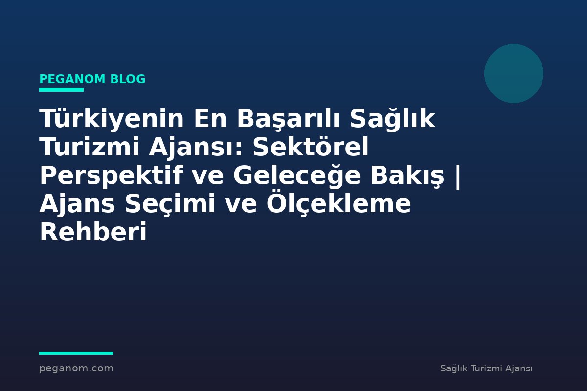 Türkiyenin En Başarılı Sağlık Turizmi Ajansı: Sektörel Perspektif ve Geleceğe Bakış | Ajans Seçimi ve Ölçekleme Rehberi