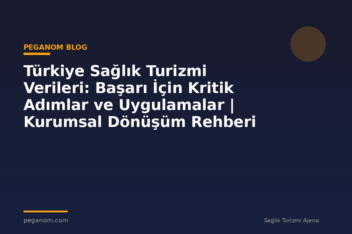 Türkiye Sağlık Turizmi Verileri: Başarı İçin Kritik Adımlar ve Uygulamalar | Kurumsal Dönüşüm Rehberi