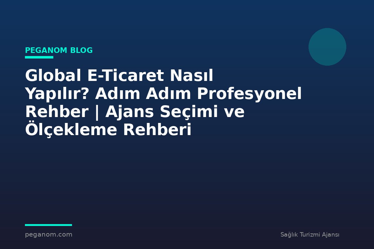Global E-Ticaret Nasıl Yapılır? Adım Adım Profesyonel Rehber | Ajans Seçimi ve Ölçekleme Rehberi
