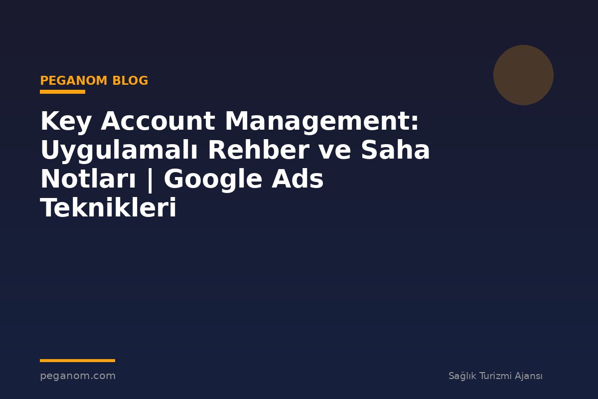 Key Account Management: Uygulamalı Rehber ve Saha Notları | Google Ads Teknikleri