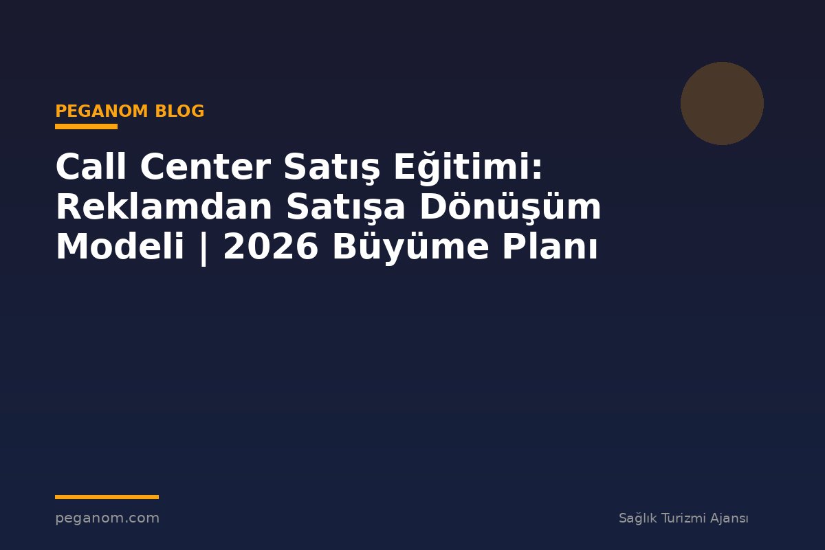 Call Center Satış Eğitimi: Reklamdan Satışa Dönüşüm Modeli | 2026 Büyüme Planı