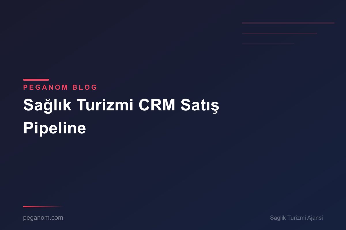 Sağlık Turizmi CRM Satış Pipeline