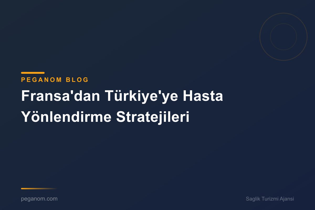 Fransa'dan Türkiye'ye Hasta Yönlendirme Stratejileri