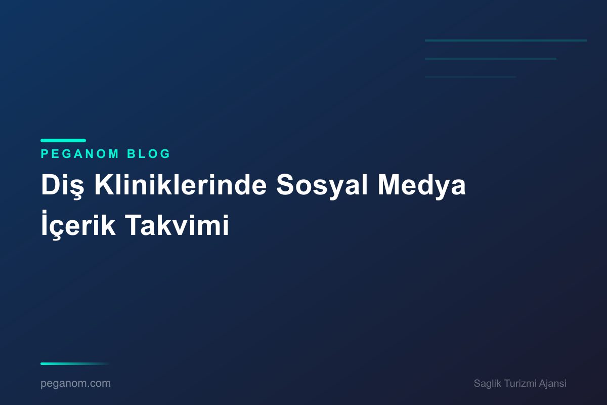 Diş Kliniklerinde Sosyal Medya İçerik Takvimi
