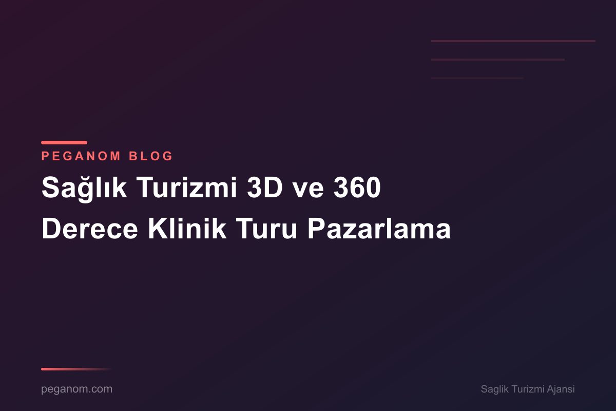 Sağlık Turizmi 3D ve 360 Derece Klinik Turu Pazarlama