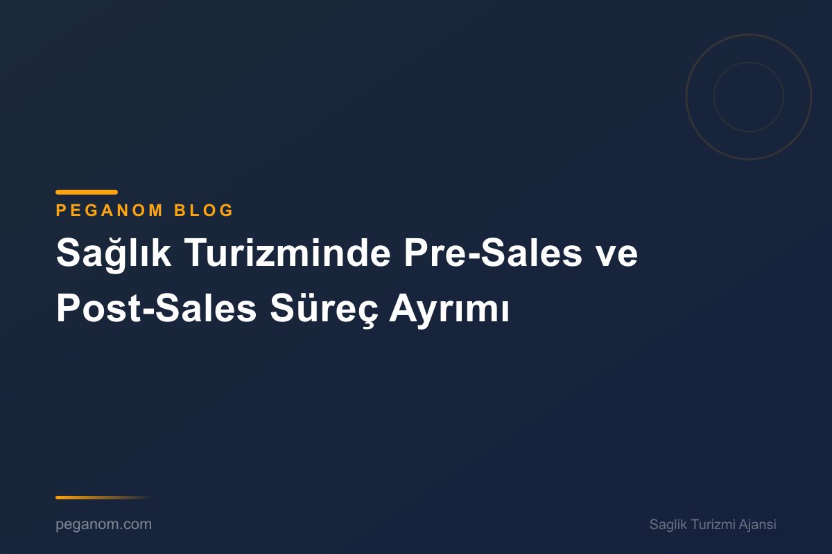 Sağlık Turizminde Pre-Sales ve Post-Sales Süreç Ayrımı