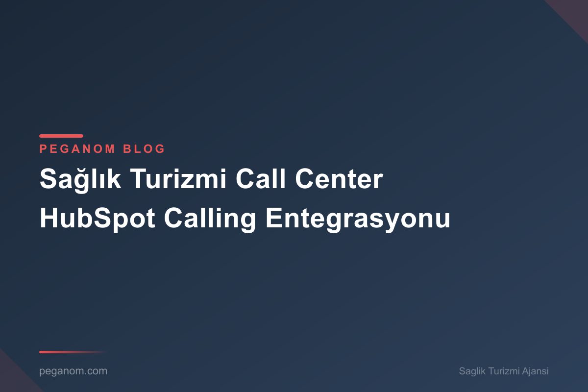 Sağlık Turizmi Call Center HubSpot Calling Entegrasyonu