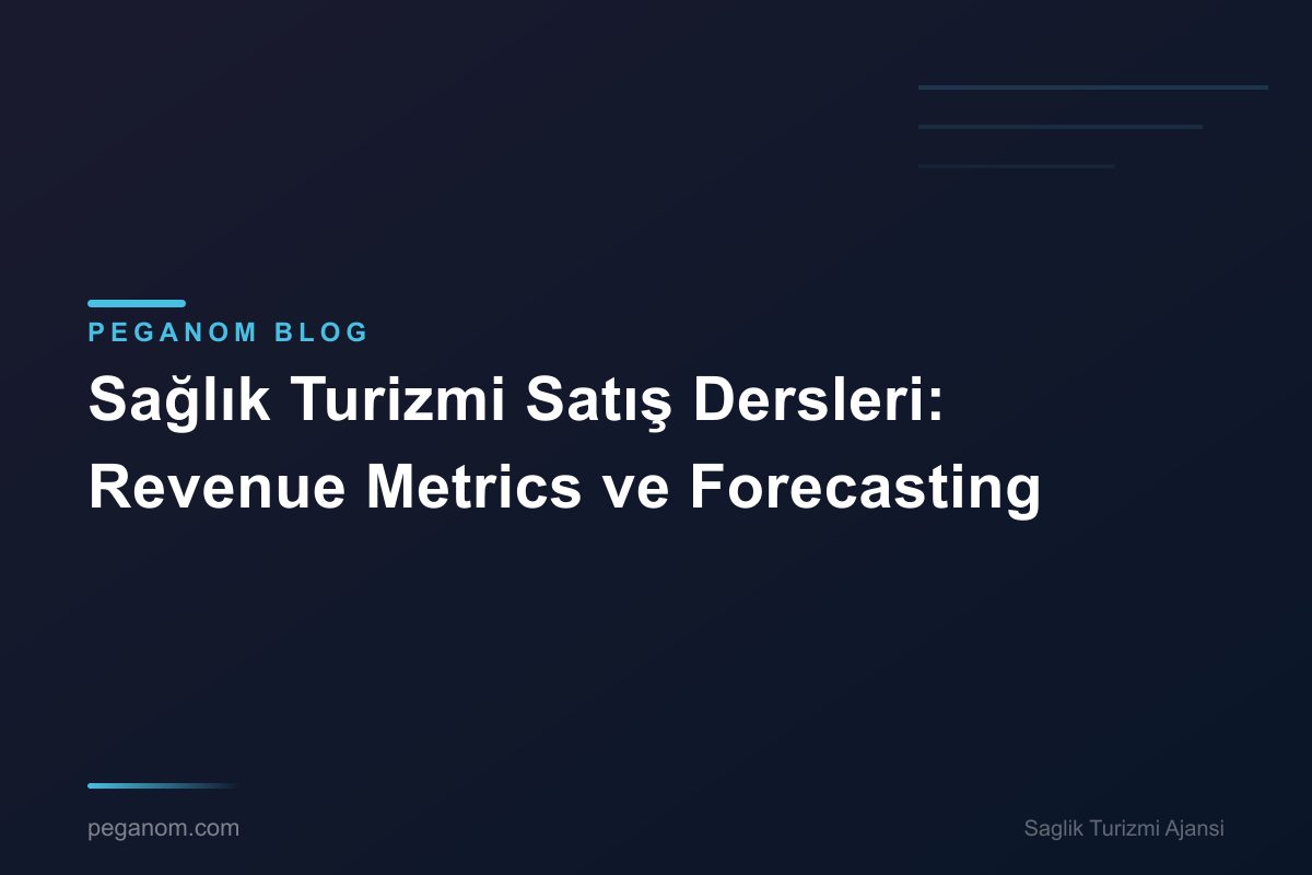 Sağlık Turizmi Satış Dersleri: Revenue Metrics ve Forecasting