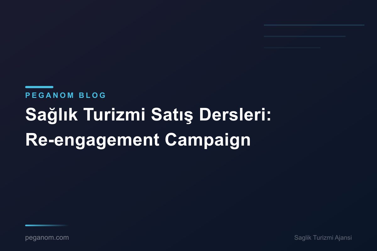 Sağlık Turizmi Satış Dersleri: Re-engagement Campaign