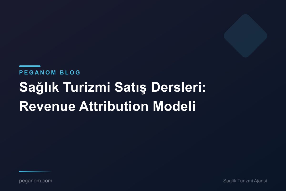 Sağlık Turizmi Satış Dersleri: Revenue Attribution Modeli