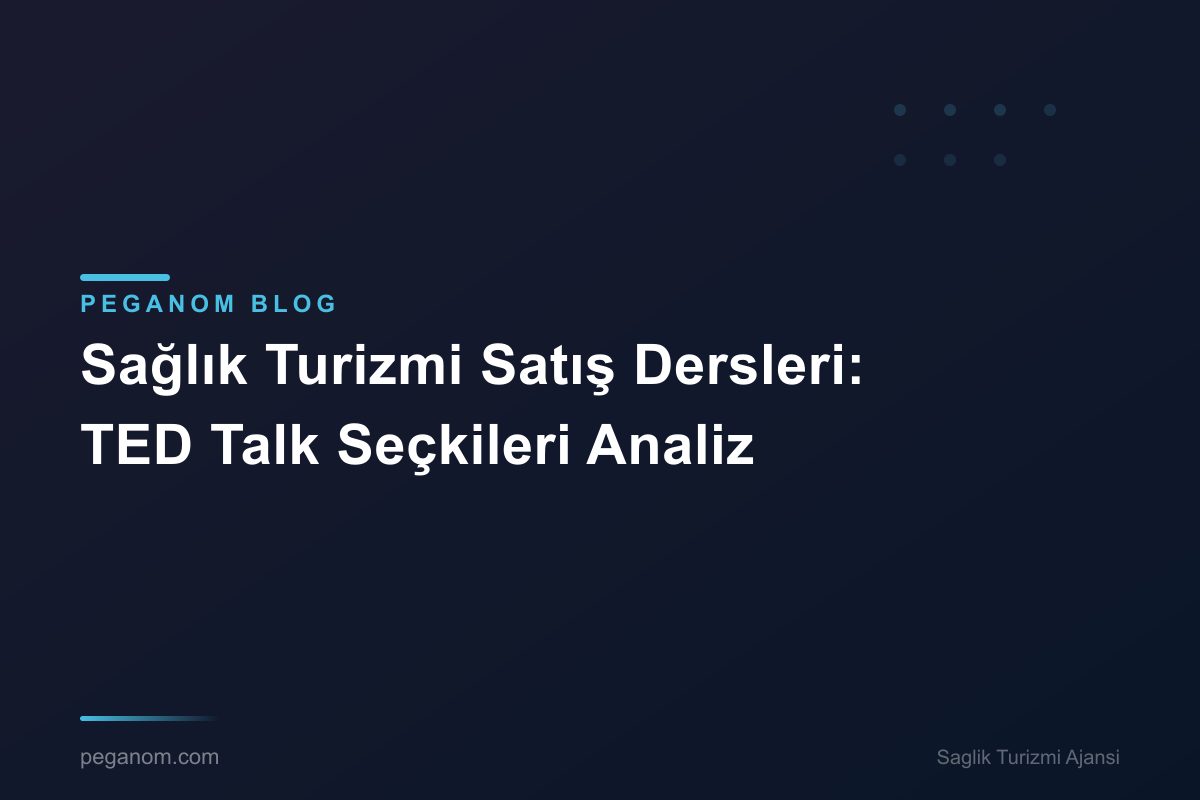 Sağlık Turizmi Satış Dersleri: TED Talk Seçkileri Analiz