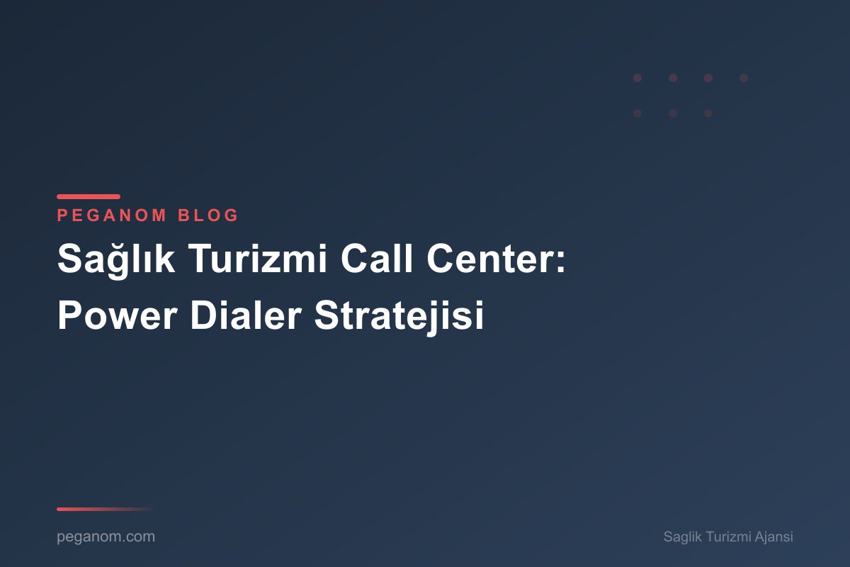 Sağlık Turizmi Call Center: Power Dialer Stratejisi