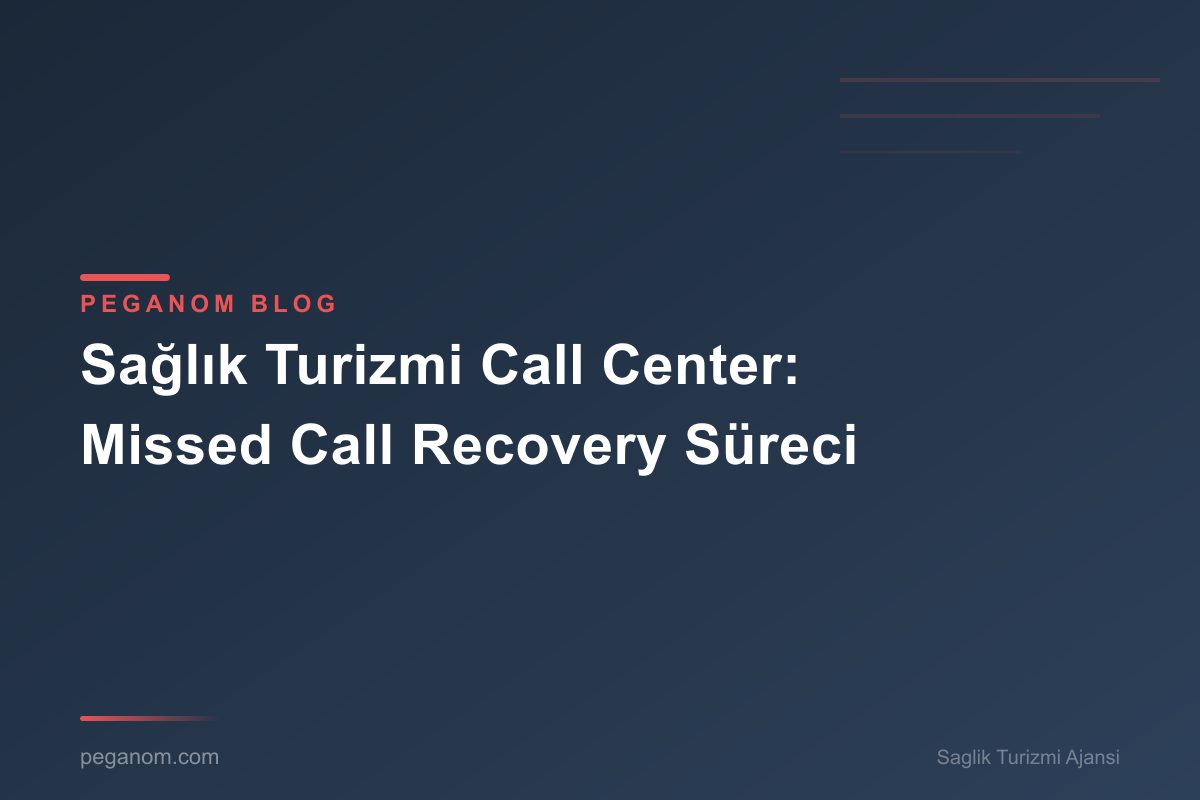 Sağlık Turizmi Call Center: Missed Call Recovery Süreci