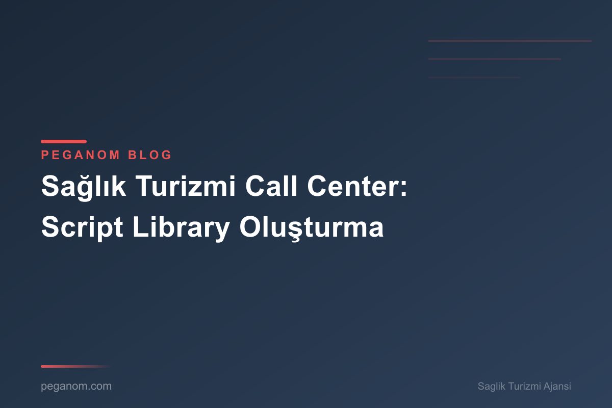 Sağlık Turizmi Call Center: Script Library Oluşturma