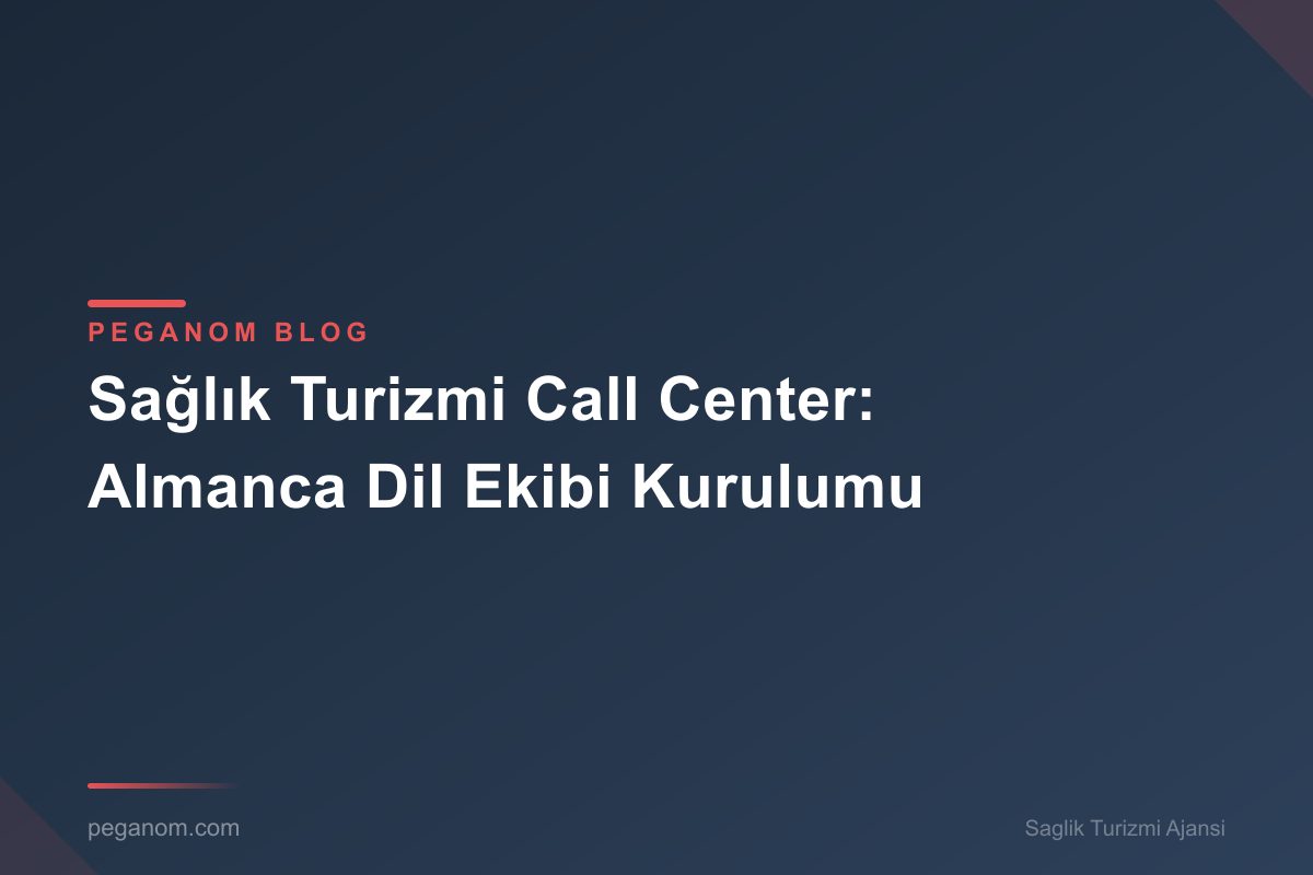 Sağlık Turizmi Call Center: Almanca Dil Ekibi Kurulumu