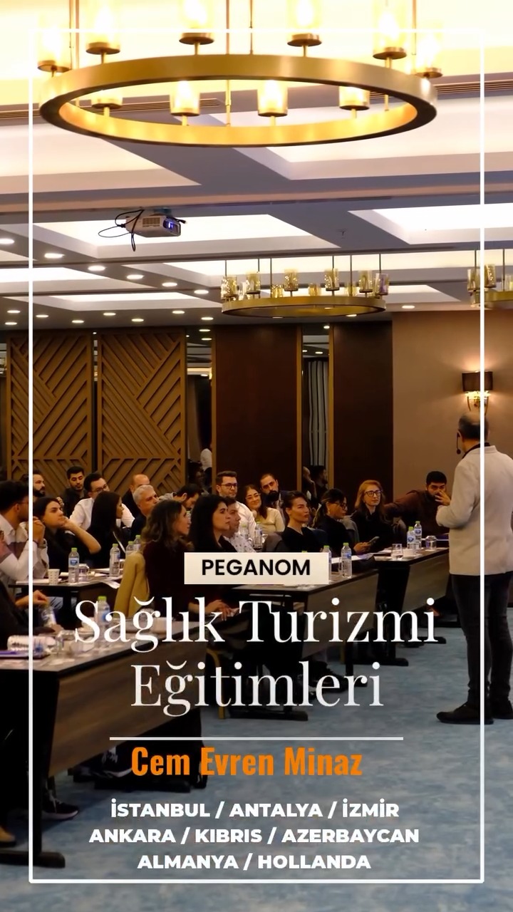 Peganom Sağlık Turizmi Eğitimleri
İstanbul / Antalya / izmir
Ankara / Kıbrıs / Azerbaycan
Almanya / Hollanda

PEGANOM | Sağlık Turizmi Ajansı
https://peganom.com/

Acente, Hastane, Kliniklere Özel
* SAĞLIK TURİZMİ GLOBAL DİJİTAL PAZARLAMA
* SAĞLIK TURİZMİ İLERİ SEVİYE SATIŞ UZMANLIĞI EĞİTİMİ

Youtube Kanalımız:
https://www.youtube.com/cemevrenminaz

Web Sitemiz:
https://peganom.com

İletişim:
Telefon & Whatsapp: 0536 525 84 65

Sosyal Medya Hesaplarımız:
https://www.instagram.com/peganomajans
https://www.facebook.com/peganom
https://www.instagram.com/cemevrenminazofficial/
https://www.facebook.com/cemevrenminaz

#sağlıkturizmitürkiye #sağlıkturizmi